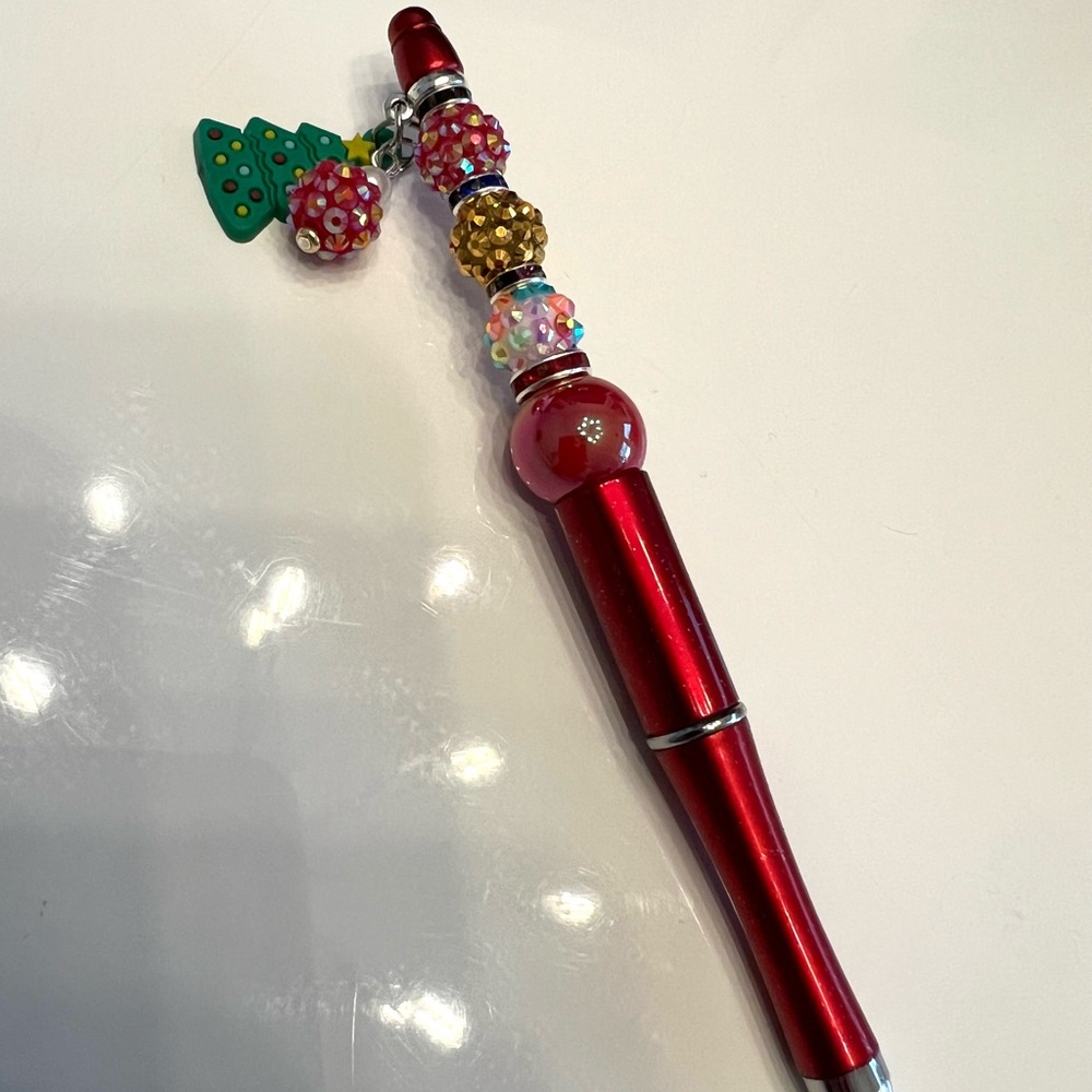 Red and Gold Kids Charm Pen